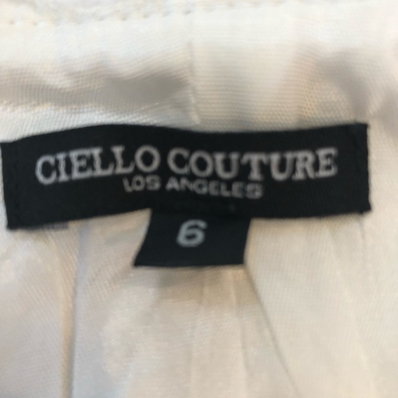 Ciello Couture white formal top. - Picture 2 of 7